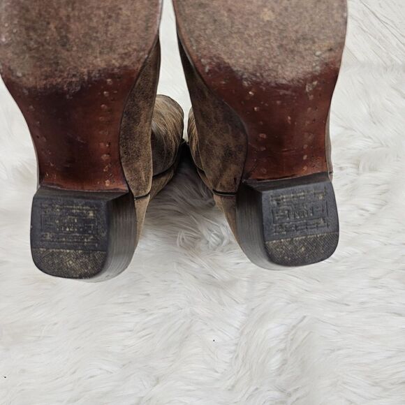 Corral Boots Distressed Naham Brown Nubuck Leather Cowgirl Size 9.5 M - Picture 8 of 10